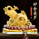 一賓（YIBIN）汽車(chē)擺件車(chē)載香水香薰福祿葫蘆車(chē)內飾品女高檔中控臺裝飾用品男士 砂金葫蘆+【檀木出入平安】