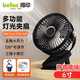 得印小風(fēng)扇桌面風(fēng)扇電風(fēng)扇宿舍靜音小型夾扇廁所風(fēng)扇USB風(fēng)扇嬰兒辦公室6寸迷你臺(tái)式小電扇黑色0956