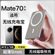 適用華為mate70磁吸充電寶mate70pro+背吸式mate70rs小巧可上飛機 黑色 【10000毫安/有線(xiàn)無(wú)線(xiàn)兩用】C17