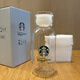 星巴克杯子便攜夏日搖搖杯玻璃杯咖啡杯牛奶杯耐熱杯玻璃瓶 透明400ml