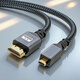 一葉蘭microHDMI轉(zhuǎn)HDMI高清線2.0版4K 60Hz適用佳能索尼相機接顯示器視頻采集卡視頻直播線 EOS R5 R6 R7 M5 M6  M100 0.25米