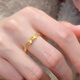 BZK足金999蝴蝶結(jié)黃金戒指女款輕奢開(kāi)口素圈生日禮物送女生鍍 1.1g