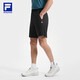 斐樂(lè )（FILA）官方男士針織五分褲2025夏健身運動(dòng)基礎防曬短褲 深黑-BK L 175/84A/L