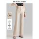夢(mèng)舒雅女褲商場(chǎng)同款不貼腿微喇褲女夏季薄款涼感仿麻冰絲高腰女士褲子