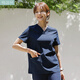 梅迪林韓國洗手衣女刷手服高端長(cháng)袖牙科醫生護士工作服月嫂口腔醫院寵物 【短袖套裝】女款 藏青色 M （女102斤內，男130斤內）