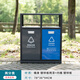 藝岑戶(hù)外四分類(lèi)垃圾桶不銹鋼環(huán)衛大號市政街道果皮箱物業(yè)小區景區定制 兩分類(lèi)+鍍鋅