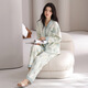 芬騰可安新款睡衣女士春秋季純棉長(cháng)袖開(kāi)衫款中式高級感全棉家居服兩件套裝