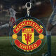 足球隊徽鑰匙扣亞克力雙面夾層紀念品書(shū)包掛件世界杯歐冠球迷禮物 6#曼聯(lián) 雙面夾層