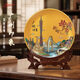 雅瑯晶廣東深圳東莞嶺南海南城市特色文創(chuàng)紀(jì)念品擺件工藝品創(chuàng)意禮品開業(yè) 廣州印象掐絲手繪盤-255MM直徑