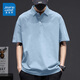 真維斯（JEANSWEST）POLO衫男短袖t恤夏季2025新款潮牌商務(wù)風(fēng)寬松休閑上衣男美式薄款 天藍(lán) 純色 2XL