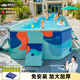 西哈泳士免充氣兒童游泳池家用室外可折疊戶(hù)外大型支架水池家庭嬰兒游泳桶 2.1米 鯨魚(yú)藍【樂(lè )享套餐】特厚5層夾網(wǎng)支架