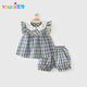 優(yōu)奇嬰兒衣服女童夏裝裙子套裝寶寶韓范童裝夏季小女孩外出分體兩件套