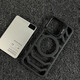 YNPO蘋(píng)果16手機殼Iphone16promax磁吸超薄散熱碳纖維紋iPhone15Pro帶鏡頭隱藏支架13/14凱夫拉紋ip14 鏡頭支架【經(jīng)典黑】無(wú)邊框鏤空碳纖維紋磁吸殼 iPhone 16