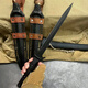 極端武力鎮(zhèn)暴者軍士戶外戰(zhàn)術雙刃直刀高硬度A2鋼刀野外防身生存刀 極端武力鎮(zhèn)暴者雙刃鋼刀【黑鈦】 33cm-小于60°【贈戰(zhàn)術K鞘】
