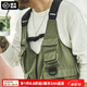 馬登工裝多口袋機能戰(zhàn)術(shù)馬甲戶外無袖坎肩攝影釣魚兩用挎包外套男 綠色 均碼