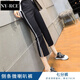 NY-RCE七分褲女2025夏季薄款大碼冰絲新款微喇褲小個(gè)子運(yùn)動(dòng)休閑褲涼涼褲 七分有側(cè)邊 L