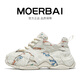 摩蓓 MOERBAI男鞋夏季透氣2025新款老爹鞋耐磨軟底鞋子防滑厚底男士休閑鞋潮鞋 白色 40