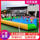 米囹充氣泳池兒童大大型加厚娛樂泳池水池幼兒園夏季水上樂園戲水池 5*10*0.6米【送充氣泵】
