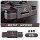 拓比應(yīng)寶馬汽車椅背收納盒3系5系x1x3x4x5lX6X7系儲物盒水杯架帶化妝鏡 寶馬椅背收納盒【棕色】皮革款