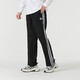 三葉草（Adidas）針織長(cháng)褲男 時(shí)尚簡(jiǎn)約寬松舒適透氣運動(dòng)休閑褲子 IJ7055 L