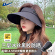 回力大檐遮陽帽子女夏季空頂帽防紫外戶外涼帽防曬遮臉涼帽運(yùn)動太陽帽