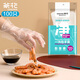 茶花 一次性手套食品級PE均碼100只裝加厚餐桌方便手套兒童食用手膜