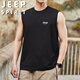 JEEP SPIRIT吉普七夕情人節(jié)禮物背心男士夏季冰感無袖T恤圓領(lǐng)純色百搭休閑服
