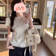 衣然呈品韓系花邊愛(ài)心提花短袖T恤女夏季新款百搭甜美時(shí)尚顯瘦百搭上衣女 白色 M 【建議90-110斤】