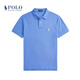 Polo Ralph Lauren 拉夫勞倫【The Hamptons系列】男裝 定制修身版棉質(zhì)網(wǎng)眼布Polo衫 400-藍色 L