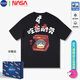 NASA REMM聯(lián)名【吃麥當勞貓】純棉短袖t恤夏季百搭體恤寬松休閑上衣衫 黑色 XL