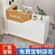 收銀臺吧臺店鋪小型柜臺現(xiàn)代服裝店便利店網(wǎng)紅潮店小吧臺接待臺 【右轉(zhuǎn)角】金絲橡木+白色柜體 100x45x100厘米
