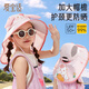 愛(ài)寶適兒童帽子夏季男女童沙灘帽遮陽(yáng)帽漁夫帽帶披肩防曬太陽(yáng)帽兔子T189
