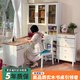 歌里圖轉角書(shū)桌實(shí)木書(shū)柜組合拐角書(shū)架一體L型電腦桌兒童臥室家用 1.2米書(shū)柜+1.4米書(shū)桌 【帶柜】