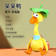 正版復(fù)讀鴨會(huì)學(xué)舌說話的網(wǎng)紅鴨子玩具兒童玩偶嬰兒寶寶小黃鴨跳舞 官方正版充電款-呆呆鴨USB充電