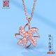 老銀匠可旋轉(zhuǎn)風(fēng)車項鏈s925銀送女友情人節(jié)禮物細(xì)節(jié)禮物潮女吊墜銀鎖骨鏈 玫瑰金/鏈長40+4cm 含證書