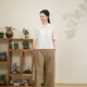 布符（Cloth Fu）布符2025年夏季新品開口領(lǐng)盤扣白T恤女裝復(fù)古顯瘦百搭氣質(zhì)通勤款 白色 L