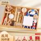 TaTanice周歲抓周道具用品全套男女寶寶生日一周歲布置原木風(fēng)抓鬮地毯套裝 原木風(fēng)抓周套裝【20件套】