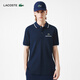 LACOSTE法國鱷魚(yú)男裝25春夏新款撞色飾邊短袖Polo衫|PH9838 HHW/藏青色/白色拼色 M 4