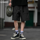 LOMBT美式工裝短褲男春夏季寬松休閑運(yùn)動復(fù)古五分中褲MT01黑色3XL