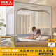 南極人（Nanjiren）高級防摔蚊帳1.8x2米家用一體式全包圍空調蚊帳1.5米床拉鏈文章 升級款時(shí)尚灰【專(zhuān)利固定器防摔】 180cm*200cm*170cm /1.8米床