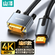 山澤 HDMI轉DVI連接線(xiàn) DVI轉HDMI 4K60Hz高清線(xiàn)雙向互轉筆記本電腦投影儀顯示器視頻線(xiàn) 2米 LHD-8020