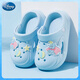 迪士尼童鞋女童瑪麗貓洞洞鞋夏季涼拖卡通戶(hù)外休閑拖鞋F2390 藍220