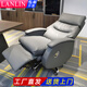 L LANLIN 藍林家居辦公室座椅電動(dòng)真皮老板椅子總裁椅可躺180度午休大班椅久坐不累 灰色-仿真皮(手動(dòng)款)