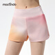 馬孔多（macondo）原創(chuàng  )單品｜女子暈染2.5英寸短褲腰部科技夾芯層 呼吸皮內襯涼感 彩妝粉印花 L 【115-130斤】