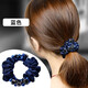 左歐頭繩女韓國簡(jiǎn)約頭花發(fā)圈發(fā)繩發(fā)飾盤(pán)發(fā)皮套飾品頭發(fā)繩扎頭小皮筋 fq079 藍色