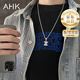 AHK26字母鈦鋼項(xiàng)鏈男女士百搭潮流情侶吊墜七夕情人節(jié)禮物送男女朋友 潮流滿鉆項(xiàng)鏈 【Z】+品牌禮盒