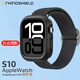 RHINO SHIELD犀牛盾適用蘋果手表表殼apple watch s9保護殼硅膠超薄透明套iwatch S9/8/7代防摔防刮撞軟殼 黑色【S10代 46mm】不含表帶