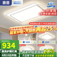 惠普客廳燈現代簡約主燈普瑞護眼智能吸頂燈中山燈具新款全屋燈具套餐 5燈-110CM三室兩廳-帶餐吊