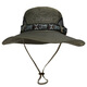 暢印帽子男戶(hù)外釣魚(yú)漁夫帽男士大沿遮陽(yáng)帽夏天防曬帽青年可折遮臉帽子 軍綠色