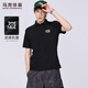 馬克華菲【國潮刺繡】翻領(lǐng)短袖T恤男2025夏季新款通勤休閑Polo衫 黑色 001 L 175